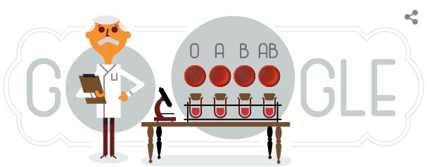 Karl Landsteiner Google Doodle